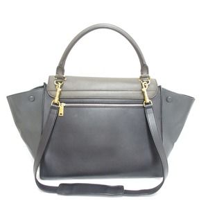 Celine Period Trapeze Bag Phoebe Leather Tote Black